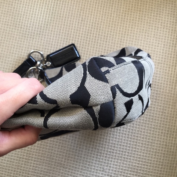 Coach Black & Grey Signature Stripe Demi Handbag - Picture 4 of 8